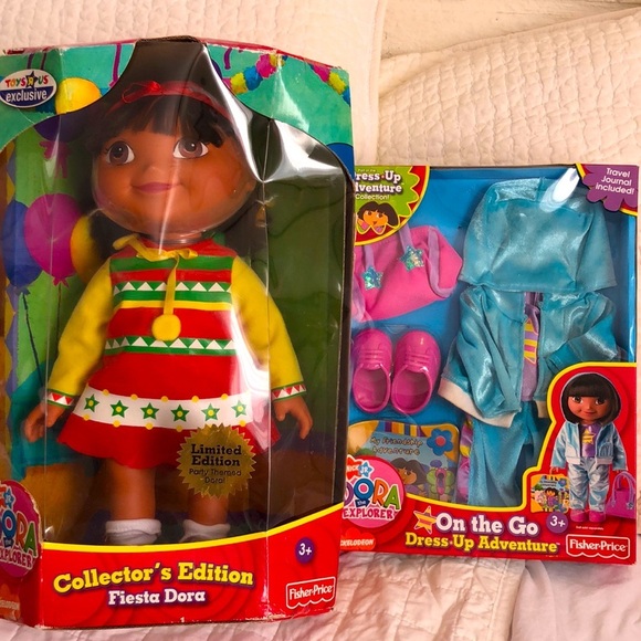 Dora The Explorer 15” Fiesta Dress Up Dora Doll ToysRus Exclusive +Outfit NEW - Picture 2 of 15